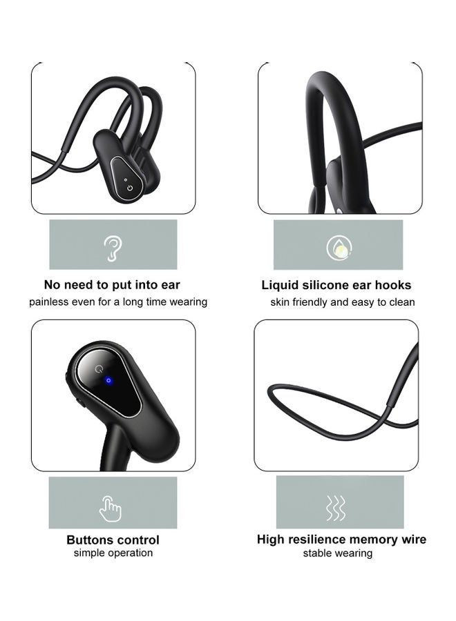 A01 Bluetooth In-Ear Headphones With Mic Black - Image 5