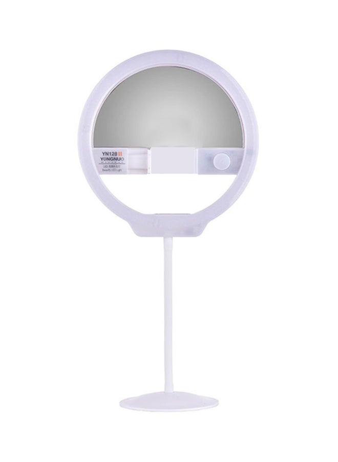 يونجنيو مصباح LED حلقي قابل للتعتيم لتصوير الفيديو طراز YN128II أبيض - Image 1