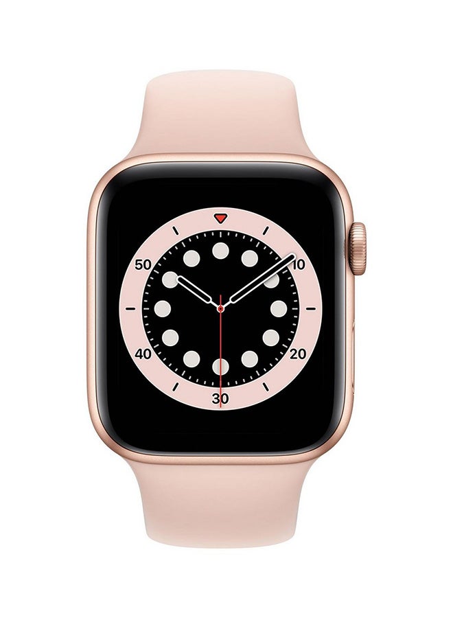 ابل  ساعة سلسلة 6 GPS + خلوية بعلبة ألمنيوم ذهبية مع حزام رياضي 44 مم - Image 1