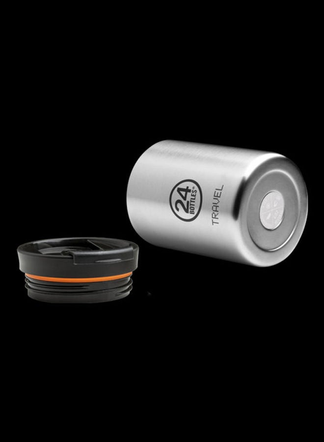 24Bottles Double Walled Insulated Stainless Steel Travel Tumbler Silver/Black - Image 2