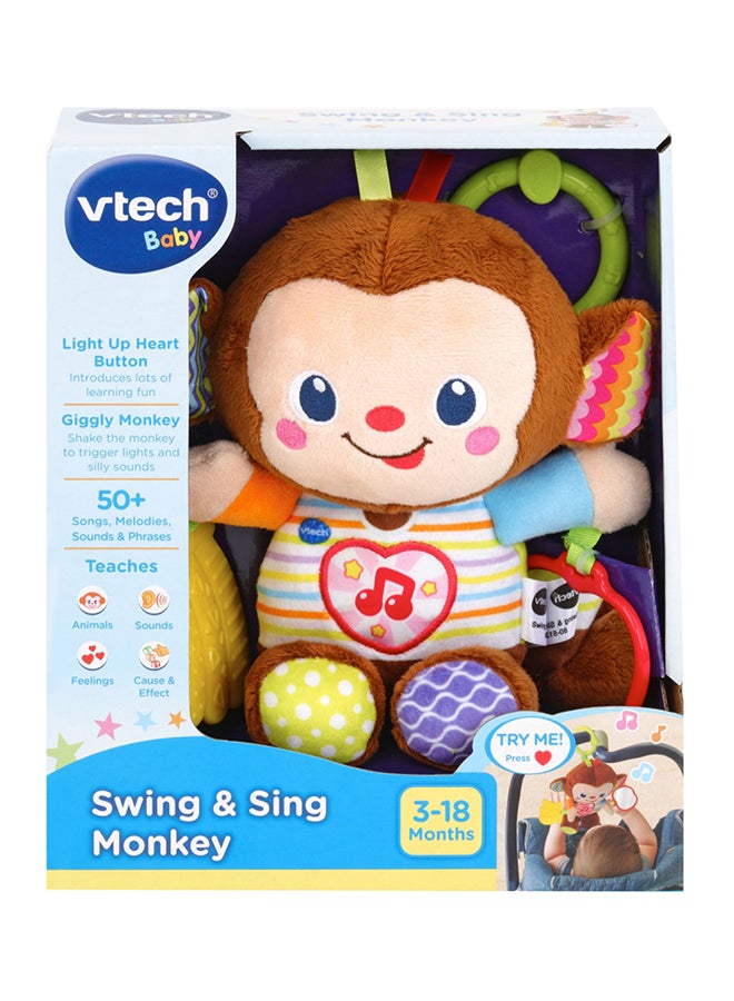vtech Swing & Sing Monkey for 3-18 Months - VT80-513403 12x17x16.5cm  - Image 3