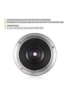 35mm F1.6 Manual Focus Large Aperture Mirrorless E-Mount Camera Lens 3.5cm Silver - v1617274807/N33616965A_4