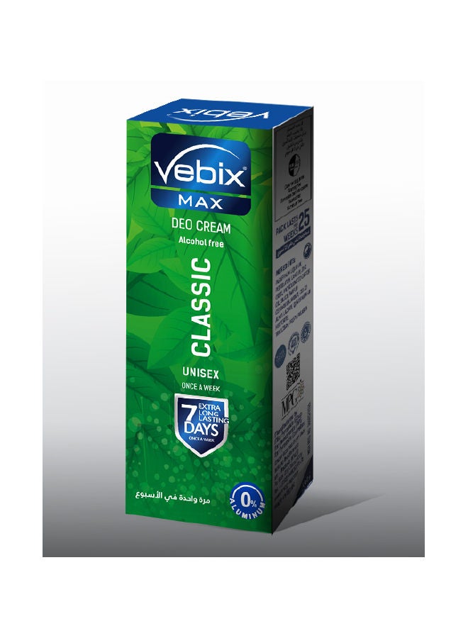 Vebix - Deodrant cream classic Green 10grams - Image 1