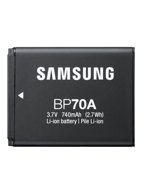BP70A Lithium Ion Rechargeable Battery for Digital Camera - 740 mAh Black
