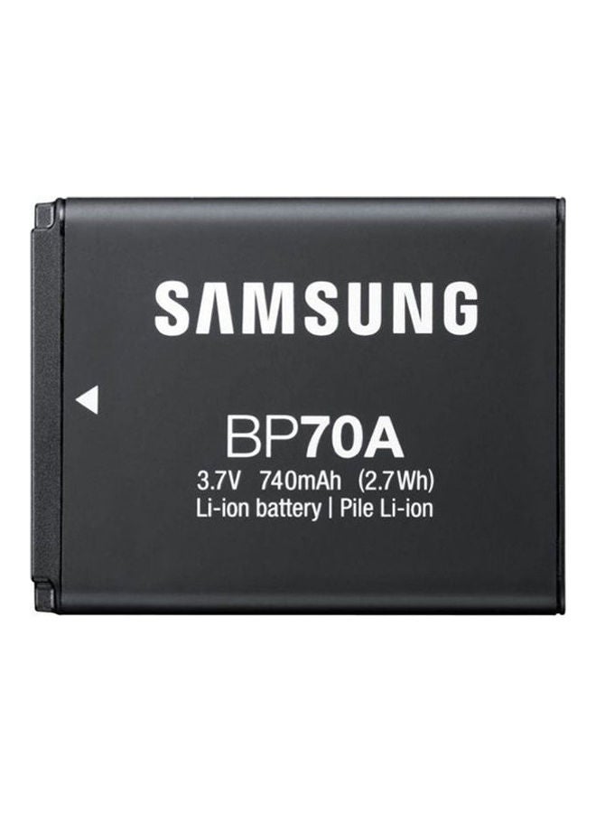 BP70A Lithium Ion Rechargeable Battery for Digital Camera - 740 mAh Black