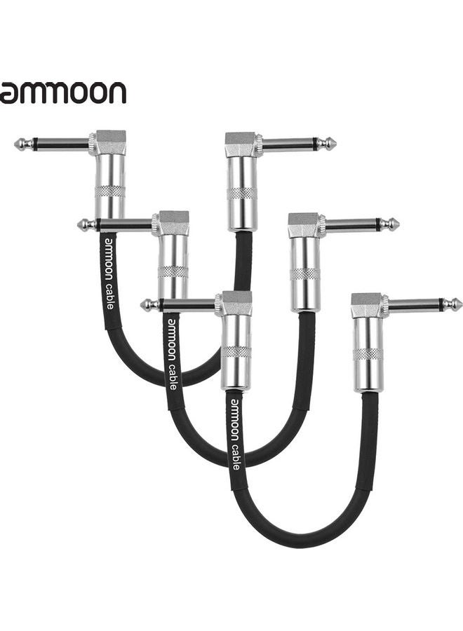 أمون كابل توصيل آلات موسيقية مناسب لوصل الجيتار بدواسة المؤثرات، عبوة من 3 قطع - Image 3