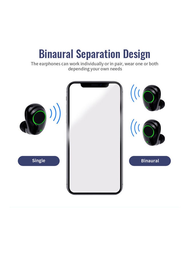 Bluetooth In-Ear Earbuds With Charging Case Grey/Black - Image 3