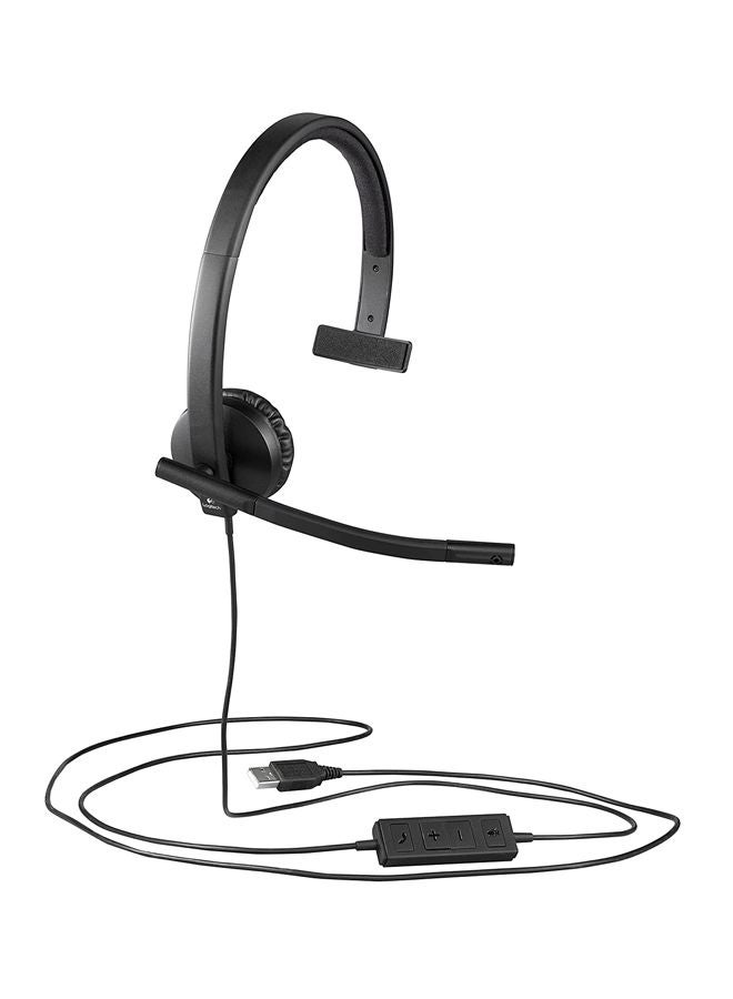 Logitech - H570e Mono USB Headset - Business Series Black - Image 1