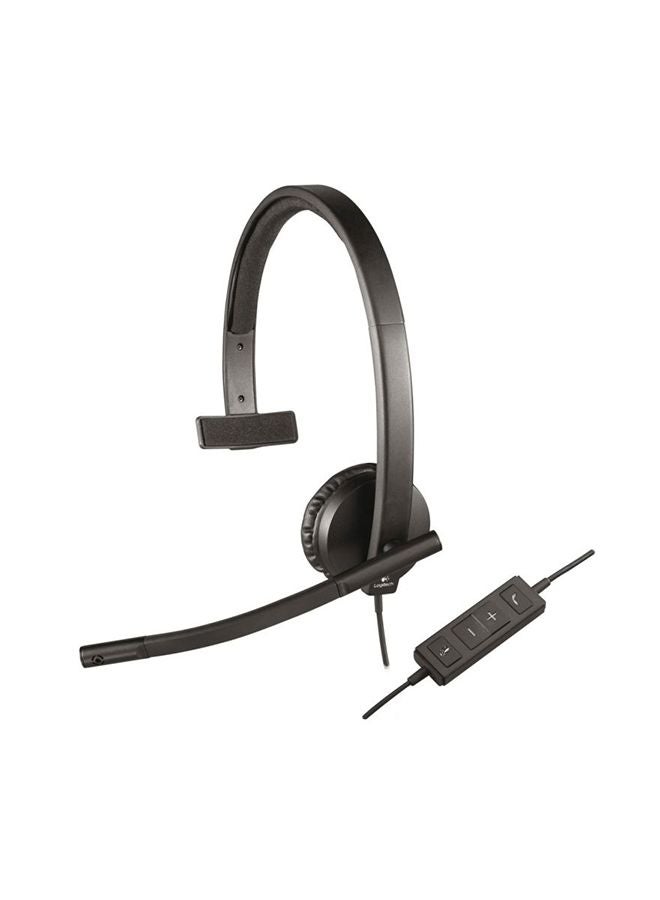 Logitech - H570e Mono USB Headset - Business Series Black - Image 1