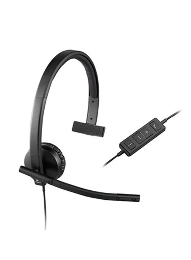 Logitech - H570e Mono USB Headset - Business Series Black - Image 1