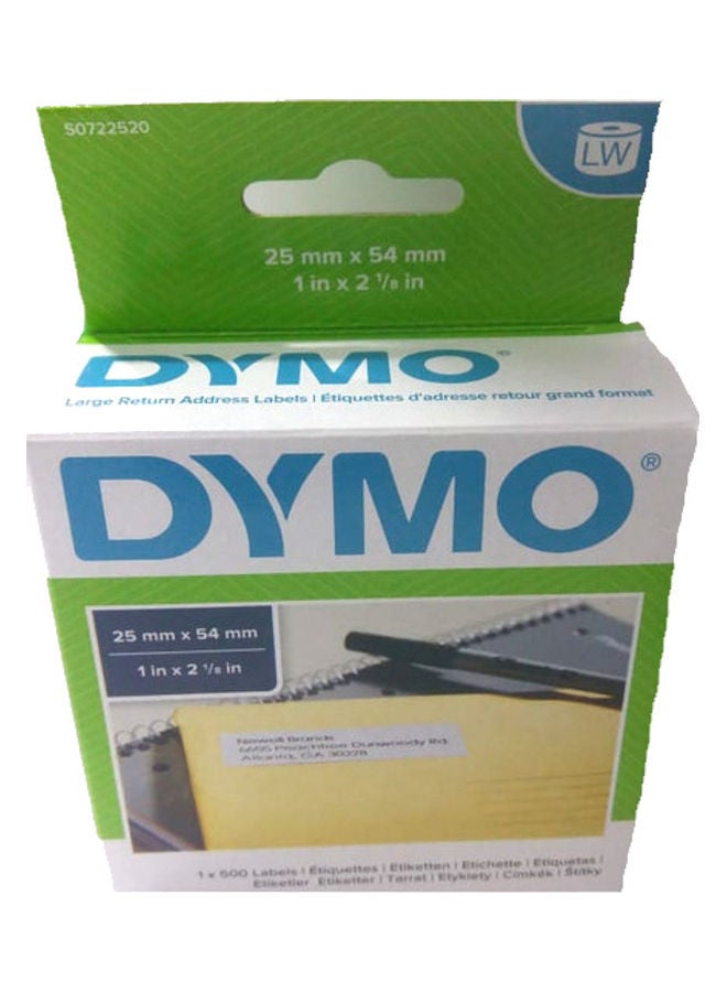 Dymo Large Return Address Labels White - Image 1