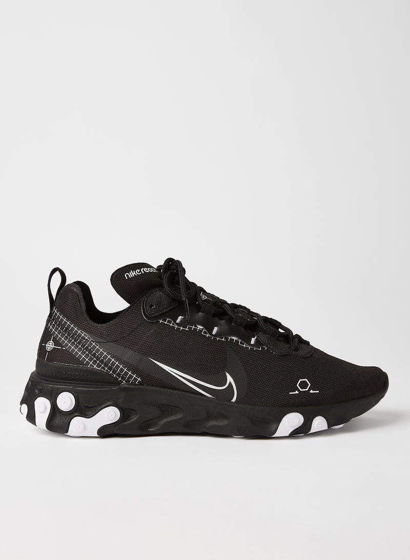 Nike - React Element 55 Sneakers Black/White - Image 1