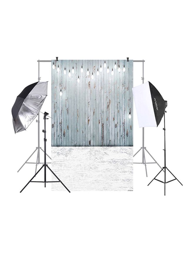 ANDOER - Wood Wall Picture Wedding Studio Background For Children Grey/White - Image 1