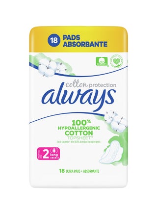 Hypoallergenic Cotton Sanitary Pads With Wings 18 Count Multicolour - v1617278473/N46009209A_1