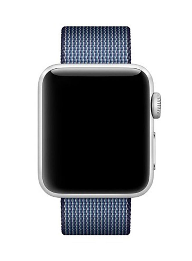 Ozone - Woven Nylon Replacement Strap Band For Apple Watch 38 mm Midnight Blue - Image 1
