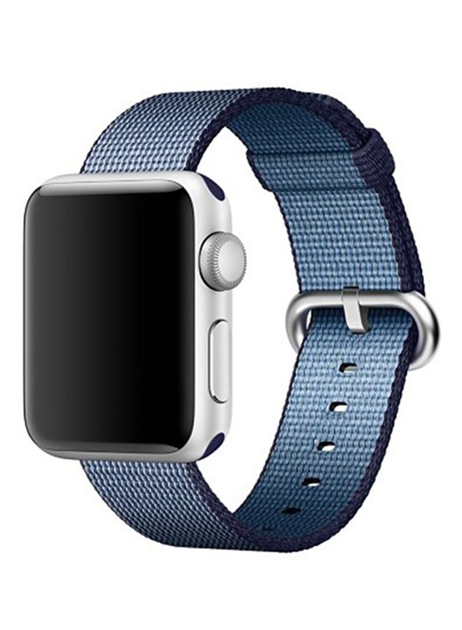Ozone - Woven Nylon Replacement Strap Band For Apple Watch 38 mm Midnight Blue - Image 1