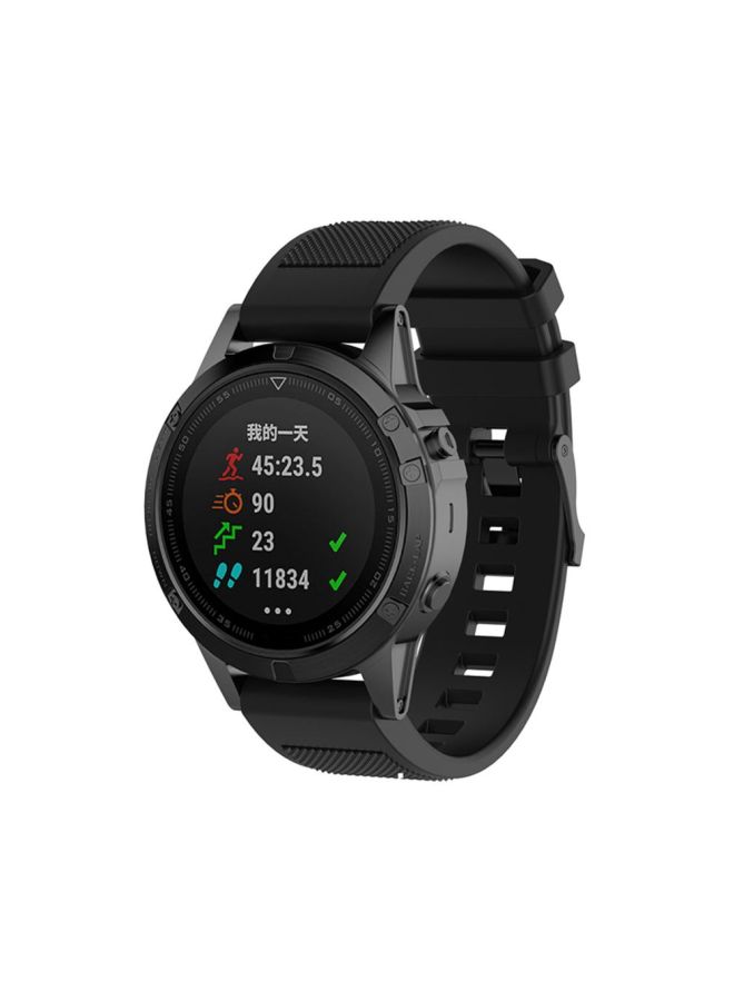 Voberry Replacement Watch Band With Tools For Garmin Fenix 5 Plus Black - Image 3