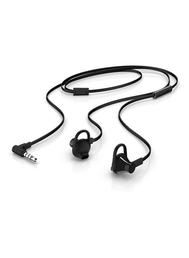 HP In-Ear Earphones With Mic Black - Image 2