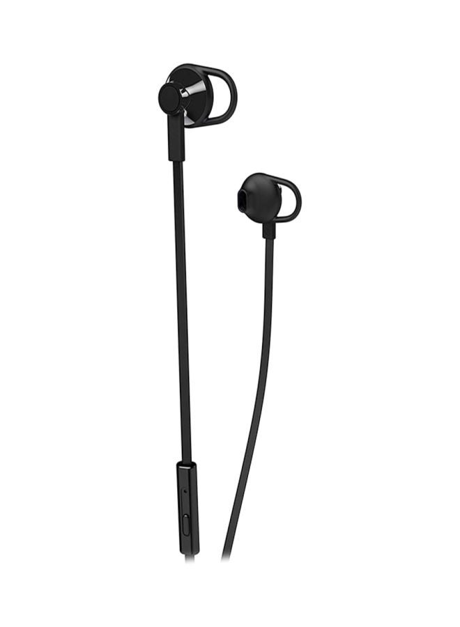 HP In-Ear Earphones With Mic Black - Image 1