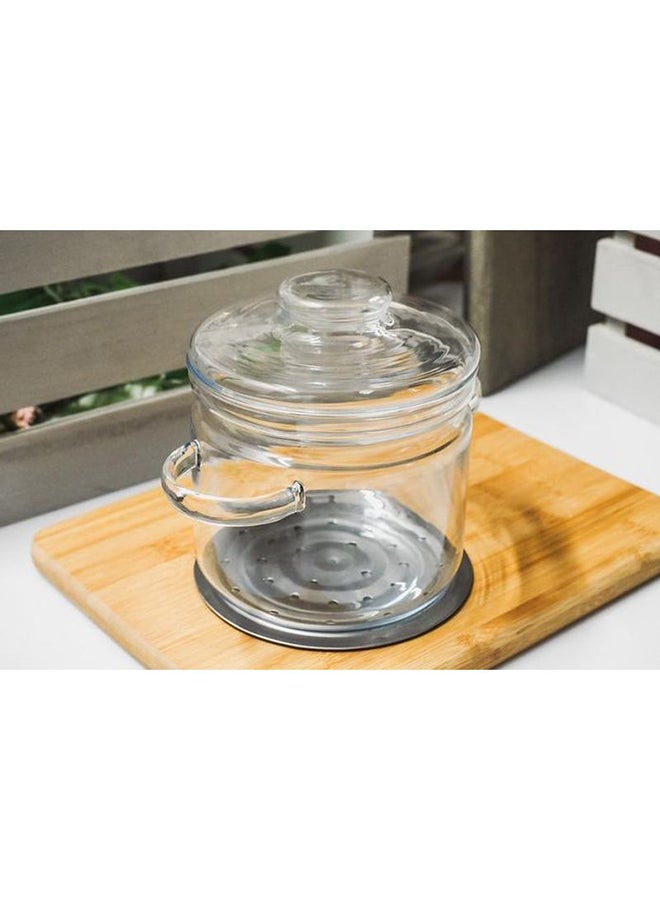 ترميسيل وعاء طهي من الزجاج مع حامل شفاف 14.5x14x22سم - Image 4