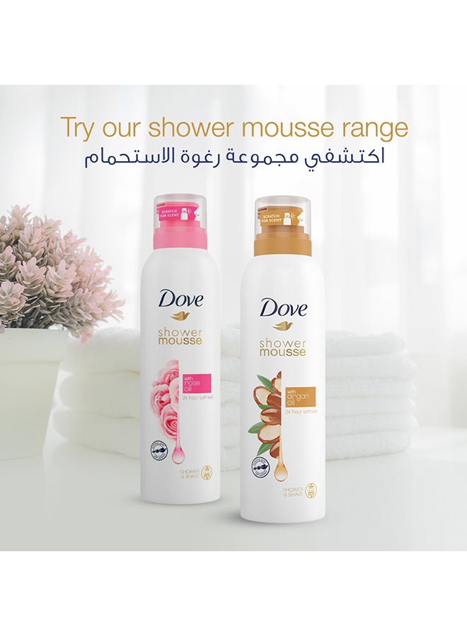 Dove - Shower Mousse With Rose Oil 200ml - Image 1