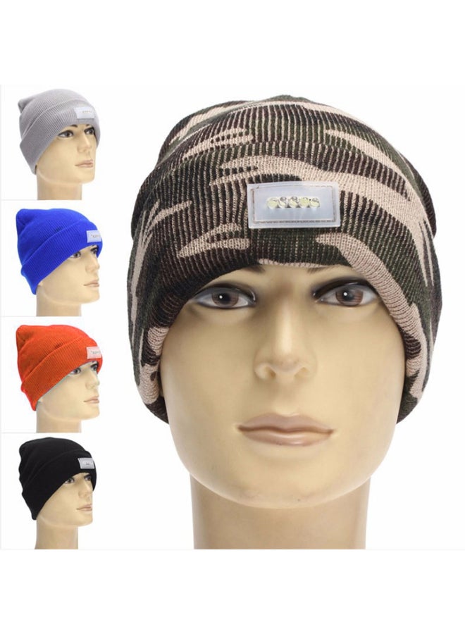 Led Winter Warm Beanie Cap Light Grey - Image 5