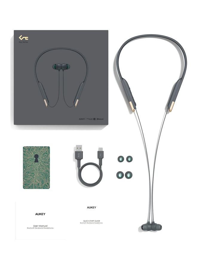 Wirless In-Ear Neckband Earphones Grey