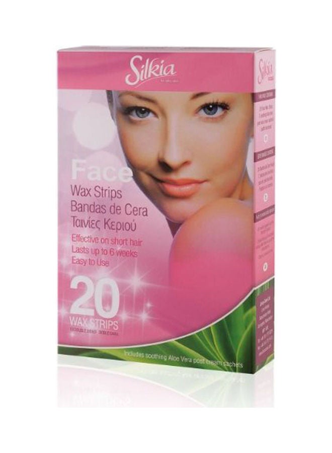 Wax Strips Facial 20 Strips Pink 20ml - v1617282861/N46010944A_1