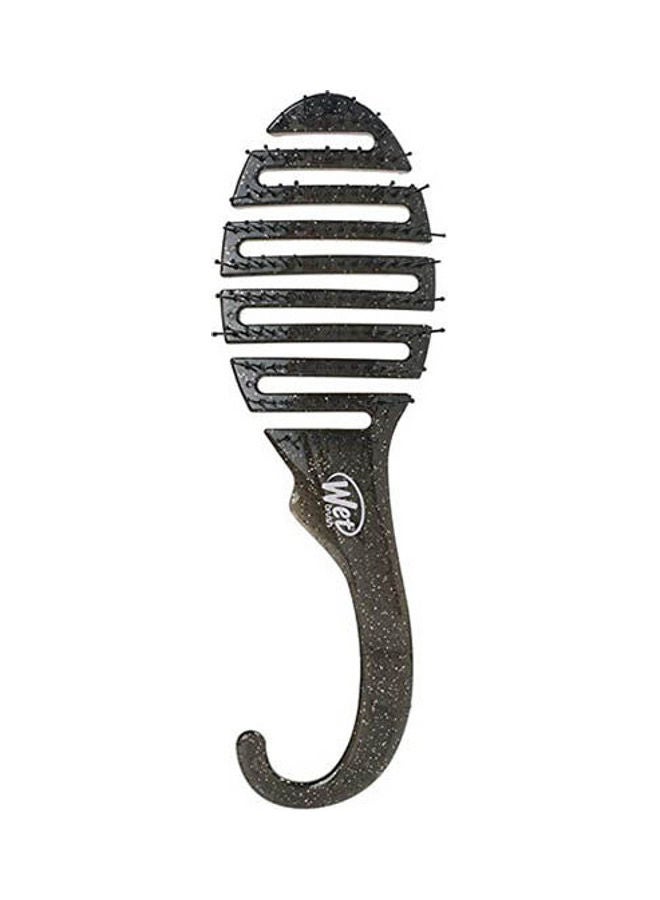 فرشاة شعر مزينة بالجليتر للاستحمام أسود 1.77 x 2.76 x 11.42بوصة