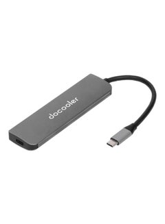 docooler 6-In-1 Type-C To USB 3.0 Charging Hub Grey  - Image 2