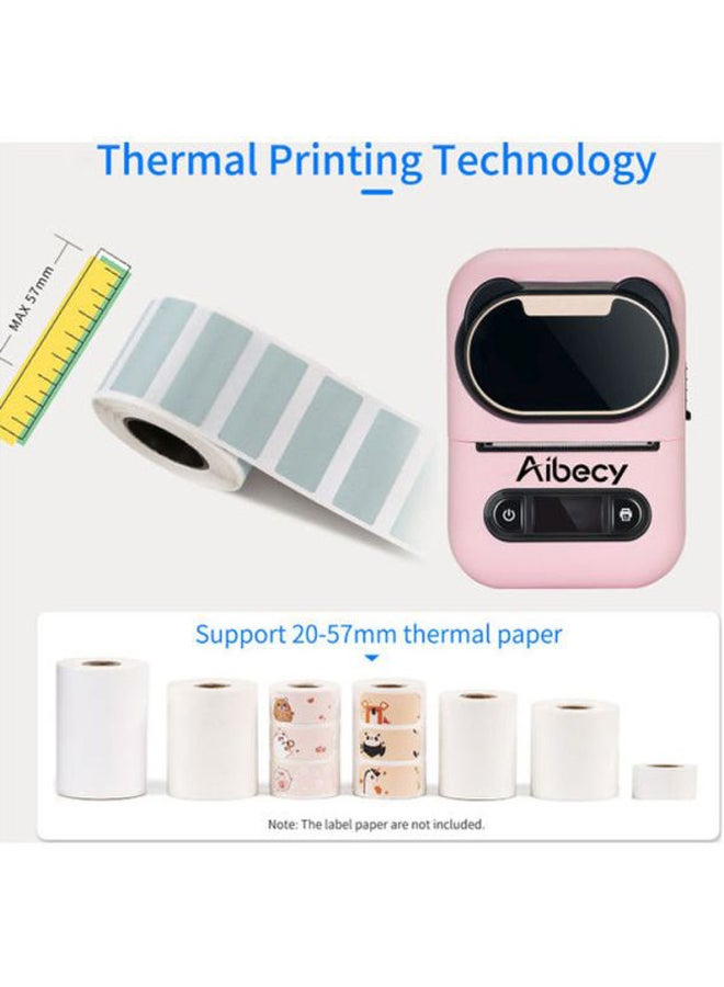 Aibecy Portable Thermal Label Printer Black/Pink/Grey  - Image 4