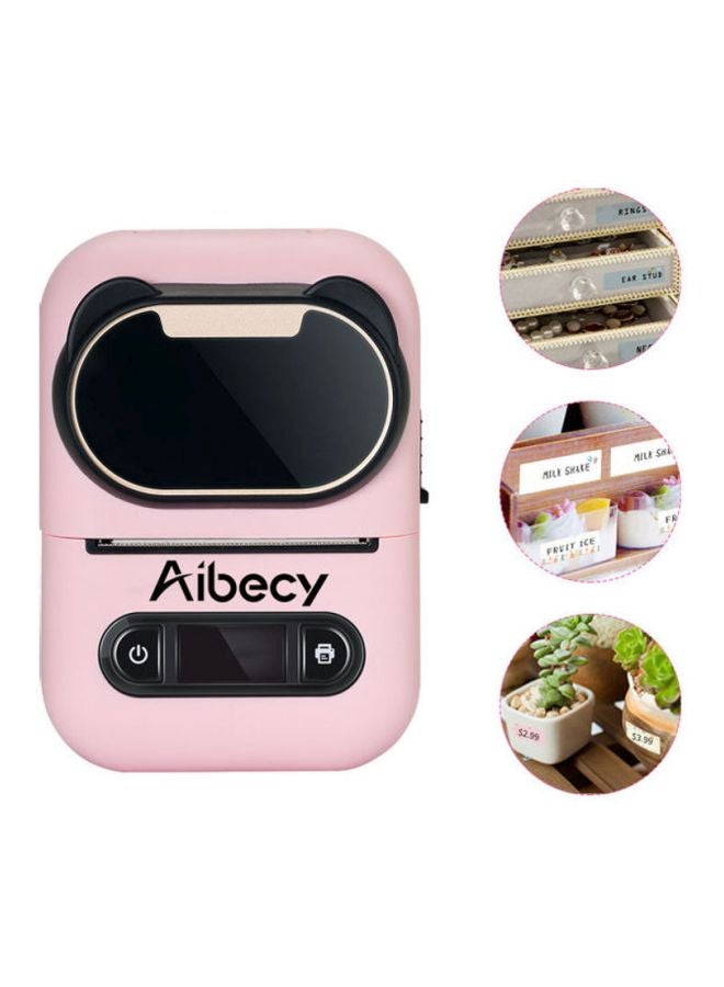 Aibecy Portable Thermal Label Printer Black/Pink/Grey  - Image 5