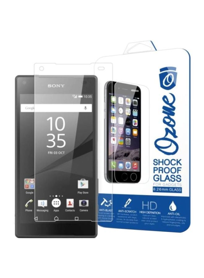 Ozone Shockproof Tempered Glass Screen Protector For Sony Xperia Z5 Compact Clear