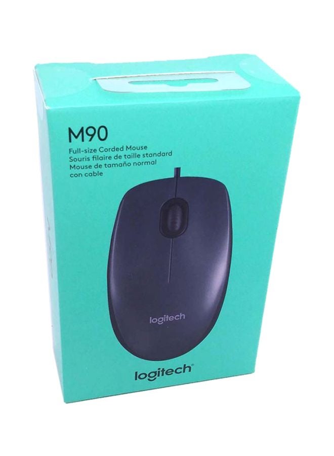 Logitech - M90 Optical Mouse Dark Grey - Image 1