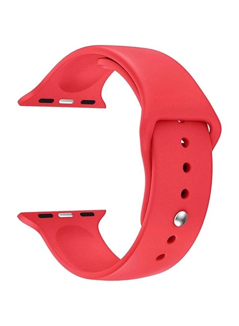 Apple Watch Band 42mm/44mm/45mm Silicone Sport Watch Strap Red