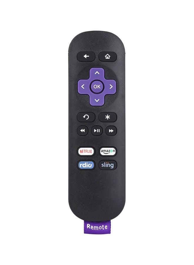 Voberry Replacement Remote For ROKU 1/ 2/ 3/ 4 LT HD XD XS Black/Purple - Image 1