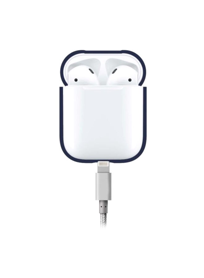 MARGOUN Protective AirPods Case With Carabiner Hook Blue/White - Image 2