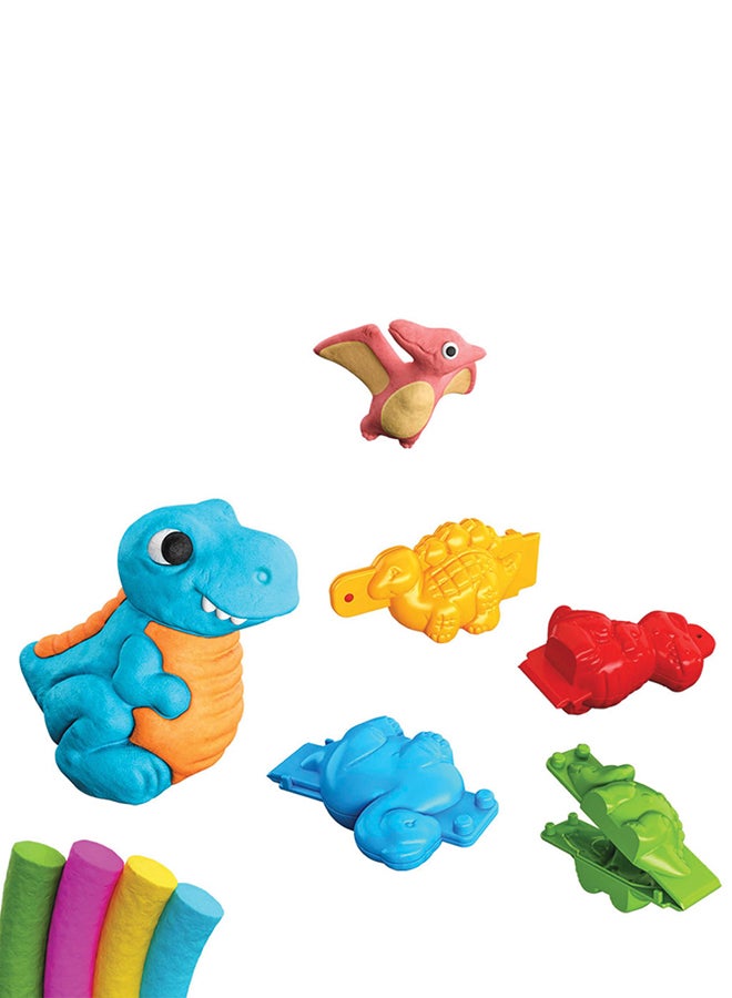 ديدي طقم ألعاب مكوّن من عجينة مع قوالب ثلاثية الأبعاد بنمط ديناصور - Image 3
