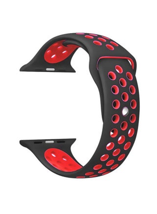 Silicone strap for Apple Watch Band Black/Red - v1617287791/N20747163A_1