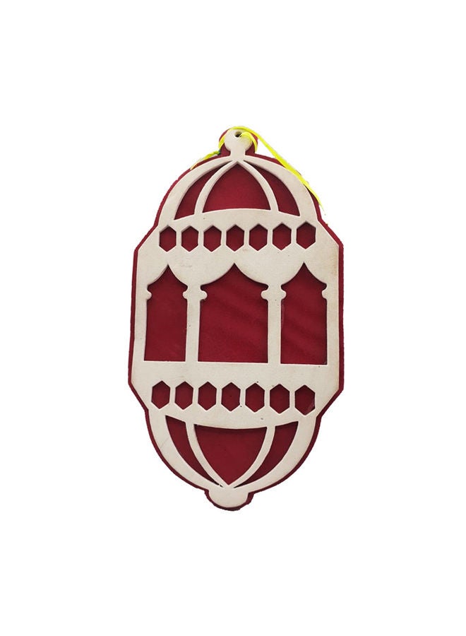 Generic double face colorful lantern Ramdan decoration Red/Beige Small 