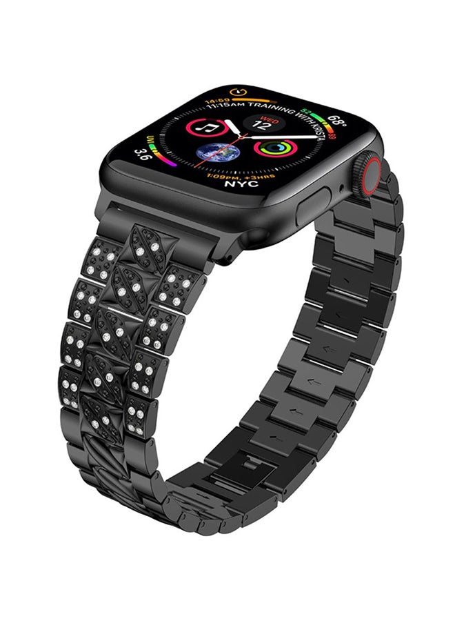 Voberry Replacement Band Strap For Apple Watch Series 4 44mm Black - Image 3