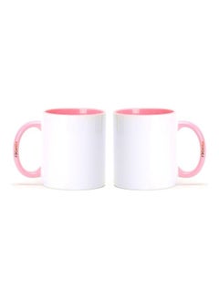 FBGenics 2-Piece Go Ask Your Mom Dad Printed Mug Set Pink/White/Black 325ml  - Image 2