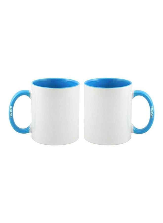 FBGenics 2-Piece King And Queen Printed Mug Blue/White/Black  - Image 2