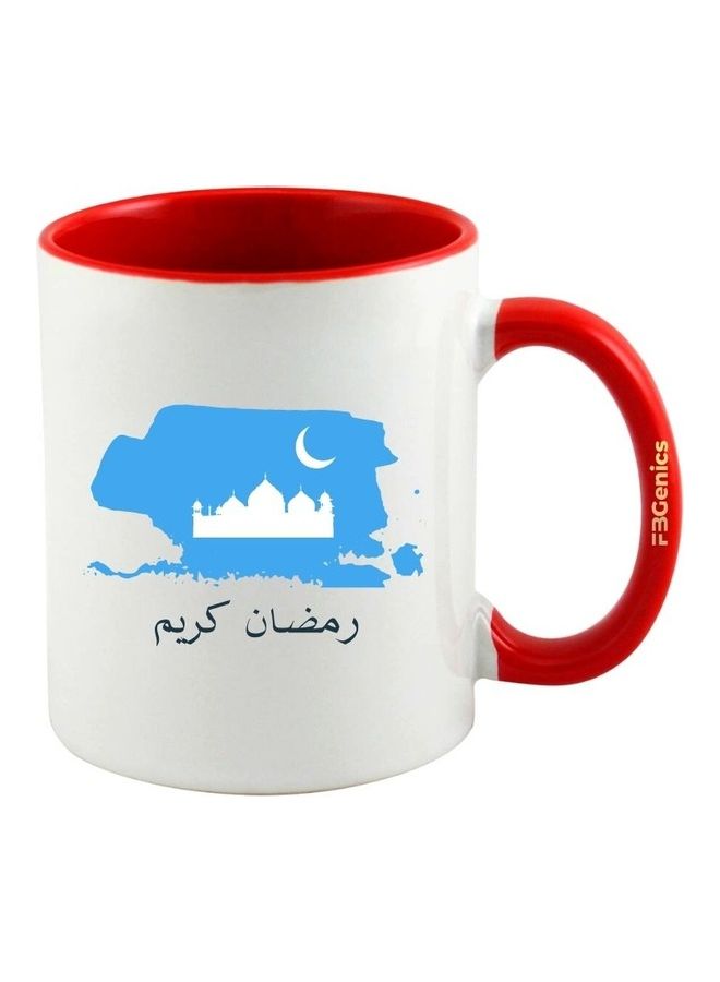 FBGenics Ramadan Kareem Mosque Printed Mug Red/White - Image 1
