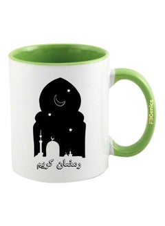 FBGenics Ramadan Kareem Night Printed Mug Green/White/Black  - Image 1
