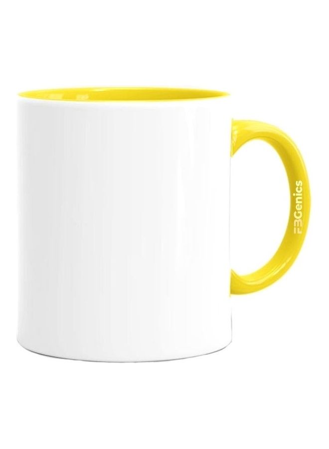 FBGenics Ramadan Kareem Design Printed Mug Yellow/White - Image 2