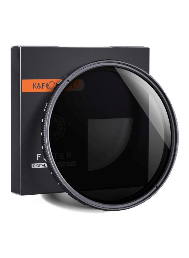 K&F Concept Ultrathin Variable ND2 To ND400 Adjustable Neutral Density Filter Black  - Image 2