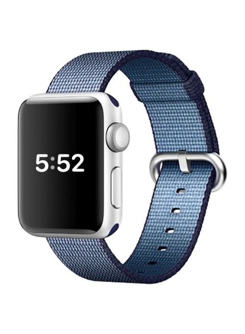 Woven Nylon Replacement Strap Band For Apple Watch 38 mm Blue