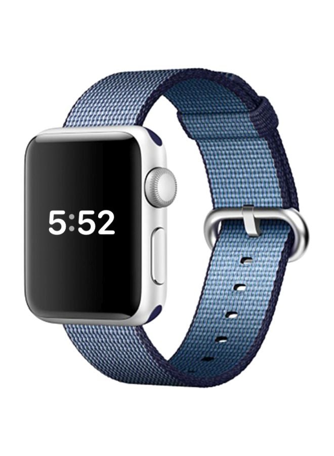Ozone - Woven Nylon Replacement Strap Band For Apple Watch 38 mm Blue - Image 1