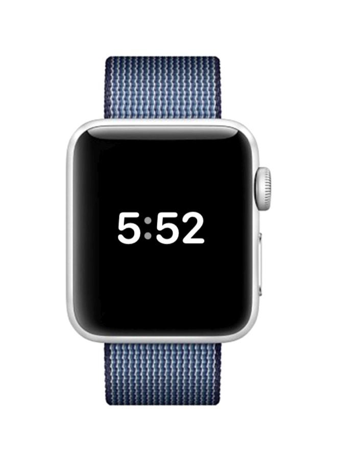 Ozone - Woven Nylon Replacement Strap Band For Apple Watch 38 mm Blue - Image 1